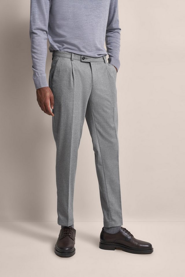 bugatti Bundfaltenhose mit Modern-Flanell-Soft-Touch von bugatti