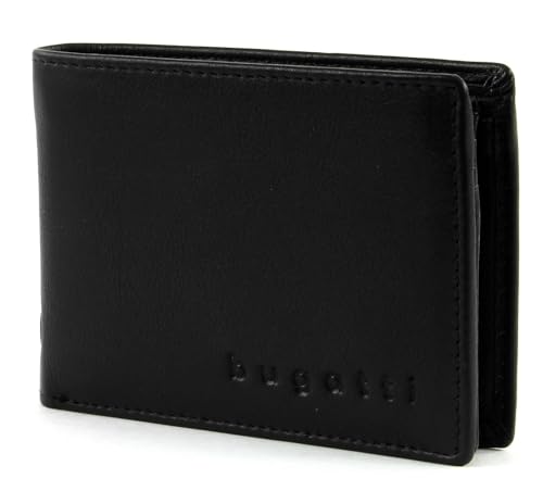 bugatti City Line RFID Coin Wallet with Flap 4CC Black von bugatti