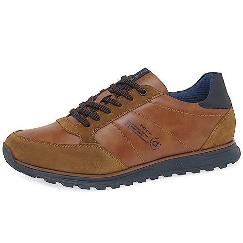 bugatti Crush Mens Trainers 44 EU Cognac Leather von bugatti