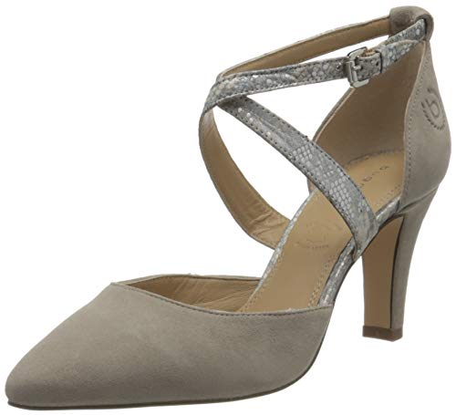 bugatti 411901703428, Damen Riemchenpumps, Grau (Light Grey/ Animal Print 1282), 39 EU (6 UK) von bugatti
