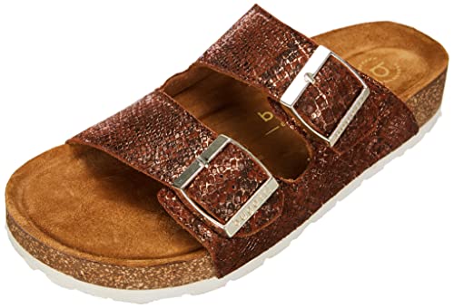 bugatti Damen 432A6P803900 Flipflop, Cognac/Reptile Print, 38 EU von bugatti