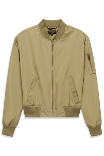 bugatti Damen Blouson Jacke, leicht glänzend, Loose Fit, Beige von bugatti