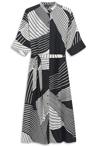 bugatti Damen Blusenkleid Viskose Modern Fit mit grafischem Print von bugatti