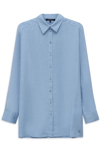 bugatti Damen Hemdbluse aus 100% Leinen, Langarm, luftig und elegant von bugatti