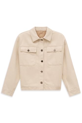 bugatti Damen Jeansjacke aus 100% Baumwolle, Loose Fit, Hemdjacke von bugatti