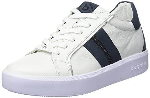 bugatti Damen Kelli Sneaker, White/Dark Blue, 36 EU von bugatti