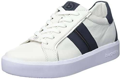 bugatti Damen Kelli Sneaker, White/Dark Blue, 38 EU von bugatti