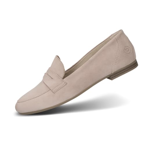 bugatti Damen-Rosen-Wildlederslipper mit Ausschnitt-Detailriemen, weichem hochwertigem Wildleder und leichtem Design., rose, 39 EU von bugatti