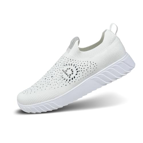 bugatti Damen-Slip-On-Mesh-slipper mit leichtem Design, verbesserter Flexibilität und stilvollem Komfort für legere-sportliche Looks weiß/metallics 37 EU von bugatti