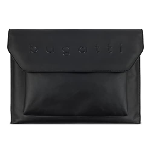 bugatti Daphne Portfolio aus Leder - Laptop-Tasche 13" für Damen, Dokumentenmappe, schwarz von bugatti