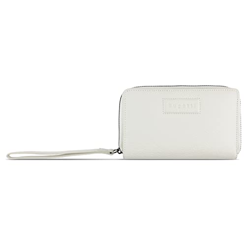 bugatti Elsa Reißverschluss-Börse S mit RFID-Schutz, Geldbörse aus echtem Leder in weiß von bugatti