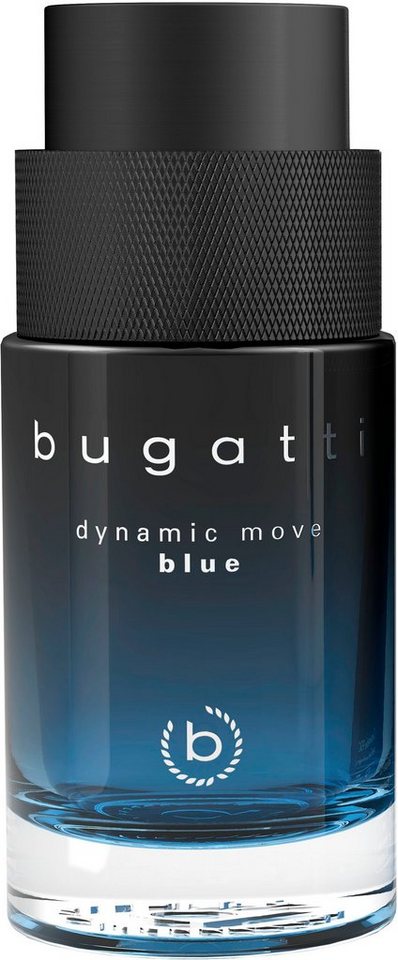 bugatti Eau de Toilette Dynamic Move Blue EdT 100ml, Zitrischer Herrenduft mit Muskatnuss, aquatischer Note und Amber. von bugatti