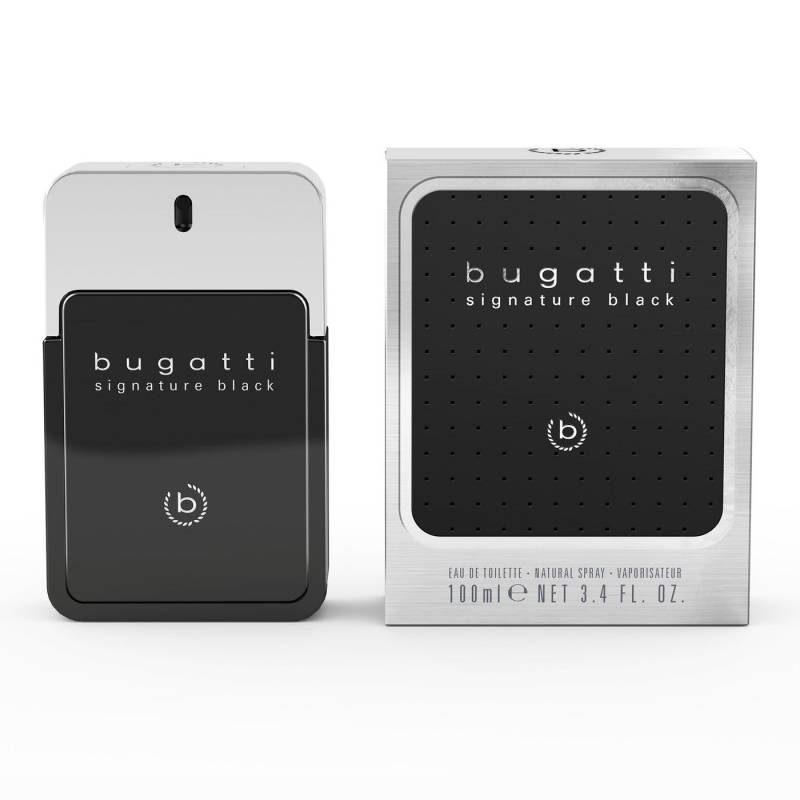 bugatti Eau de Toilette Signature man black, Orientalischer Duft mit Bergamotte, Pfeffer, Salbei und Tonka Bohnen. von bugatti