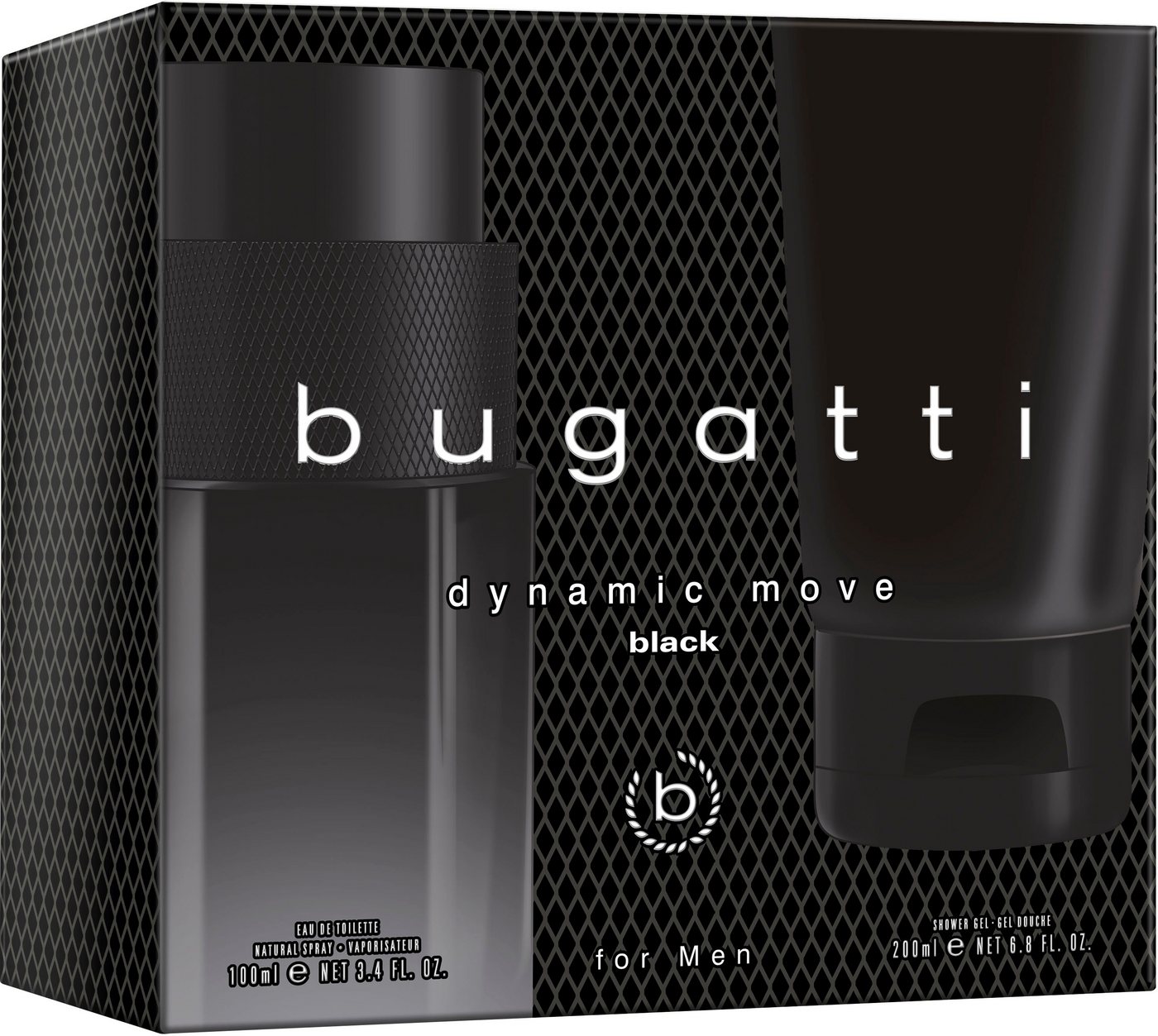 bugatti Eau de Toilette bugatti Dynamic Move man black GP EdT 100ml + 200 ml SG, 2-tlg. von bugatti