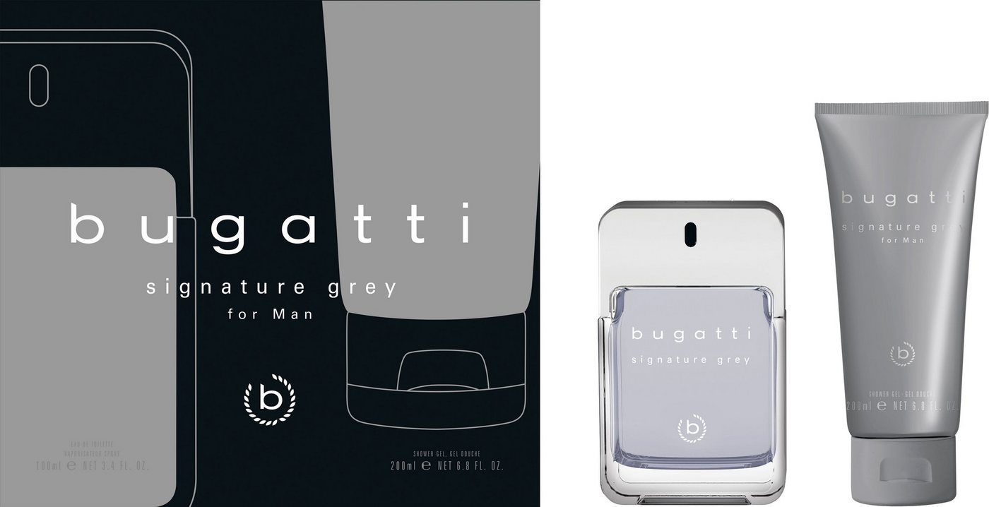 bugatti Eau de Toilette bugatti signature man grey GP 100ml EDT + 200 ml SG, 2-tlg. von bugatti