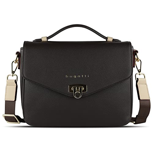 bugatti Ella Classic Bag für Damen, Damenhandtasche Schultertasche Henkeltasche, braun von bugatti