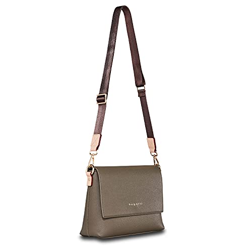 bugatti Ella Handtasche Damen Klein - Kunstleder Tasche, Damenhandtasche Schultertasche, Olive von bugatti