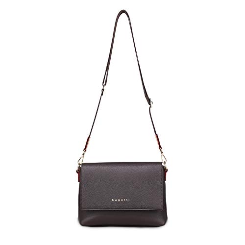 bugatti Ella Handtasche Damen Klein - Kunstleder Tasche, Damenhandtasche Schultertasche, braun von bugatti