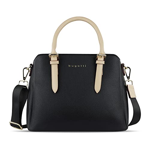 bugatti Ella Handtasche Damen M - Frauen Tasche, Damenhandtasche in schwarz von bugatti