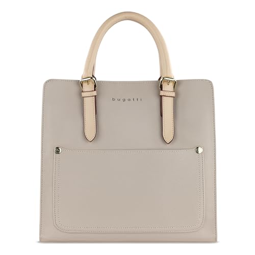 bugatti Ella Handtasche L für Damen, Frauen Tasche groß, Damenhandtasche in beige von bugatti