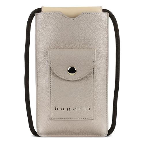 bugatti Ella Handytasche zum Umhängen, kleine Handy-Umhängetasche, Schultertasche für den Alltag, beige von bugatti