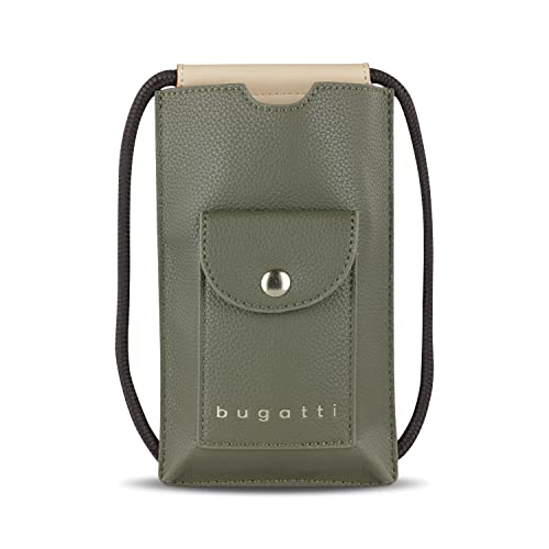 bugatti Ella Handytasche zum Umhängen, kleine Handy-Umhängetasche, Schultertasche für den Alltag, Olive von bugatti