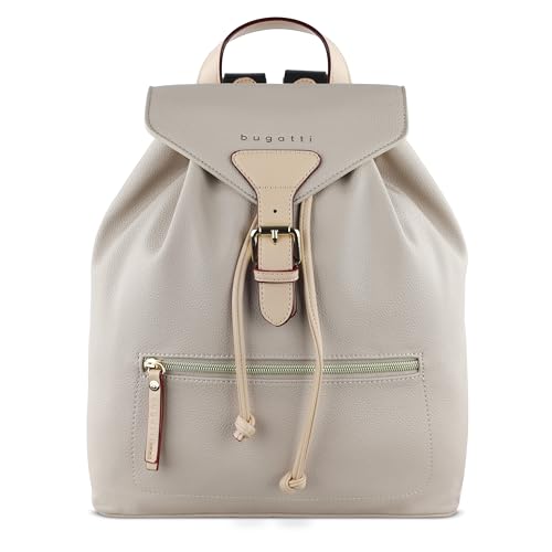 bugatti Ella Rucksack Damen Klein, Frauen Tagesrucksack, Arbeitsrucksack Alltagsrucksack in beige von bugatti