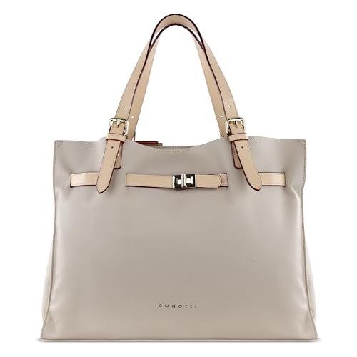 bugatti Ella Schultertasche für Damen, Frauen Tasche groß, Damenhandtasche, beige von bugatti