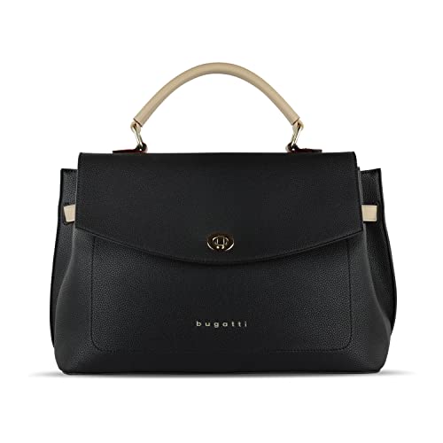 bugatti Ella Stadttasche, Kunstleder Tasche, Damenhandtasche Schultertasche, schwarz von bugatti