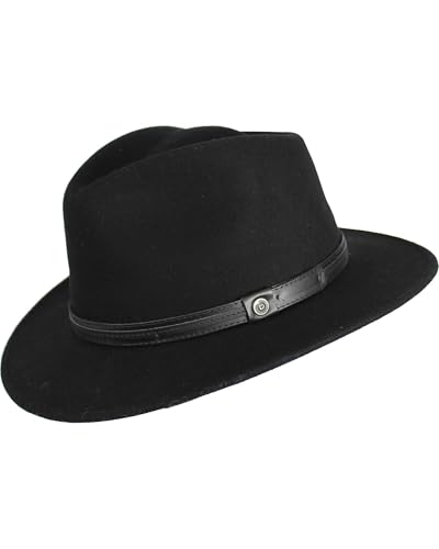 bugatti Fedora aus Wollfilz - Outdoorhut mit Lederband - Größe 55-62 Schwarz bugatti Fedora aus Wollfilz - Outdoorhut mit Lederband - Größe 55-62 Schwarz von bugatti