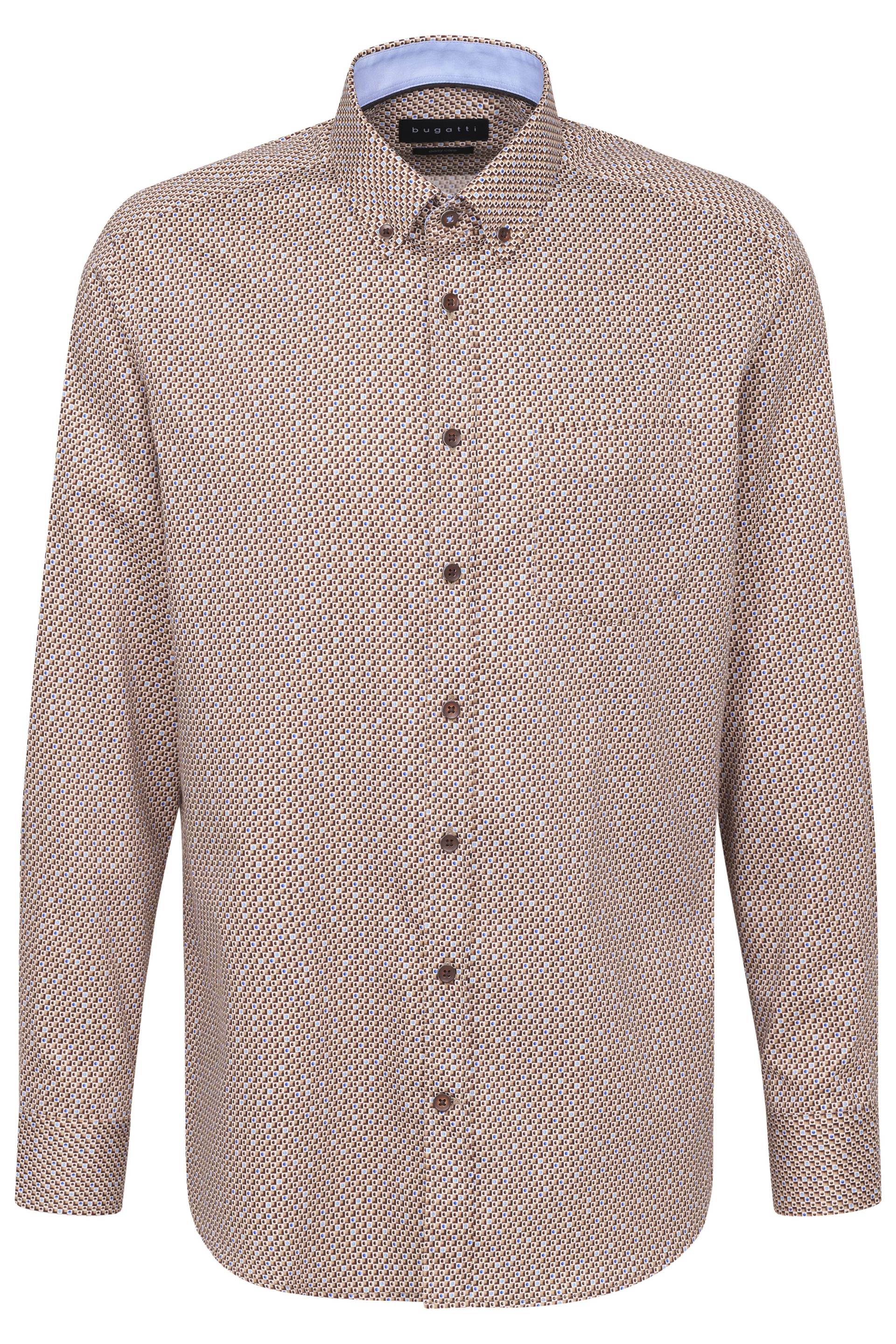 bugatti - Freizeithemd 1/1 Arm braun - Gr. - L von bugatti