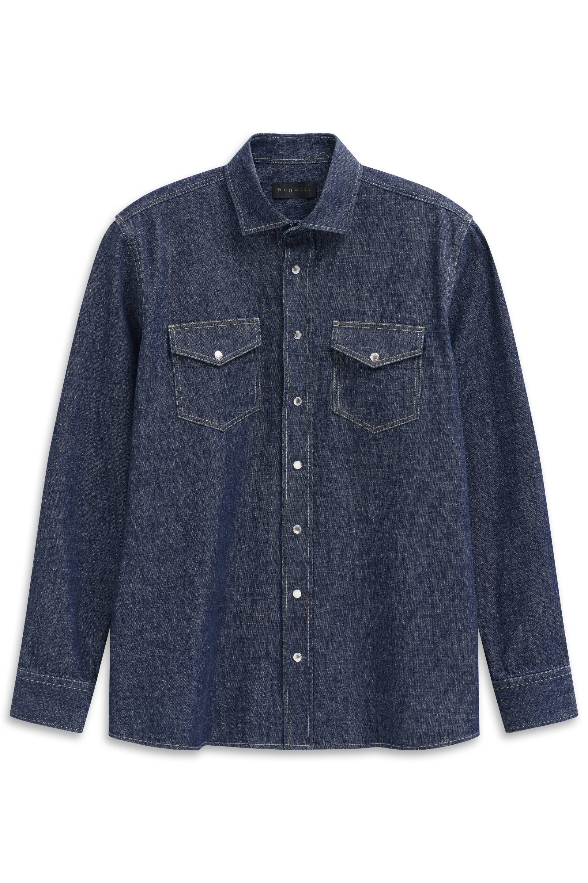 bugatti - Freizeithemd 1/1 Arm marine - Gr. - L von bugatti