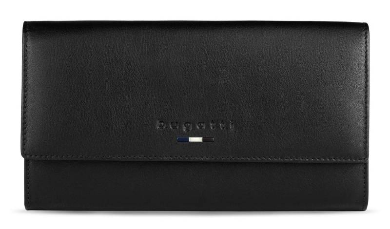 bugatti Geldbörse Ladies Long Wallet With Flap, aus echtem Rindsleder mit RFID-Blocker Schutz von bugatti