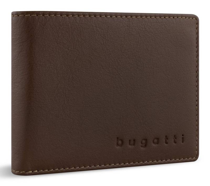 bugatti Geldbörse RFID Mini Wallet With Flap, aus echtem Rindsleder mit RFID-Blocker Schutz von bugatti
