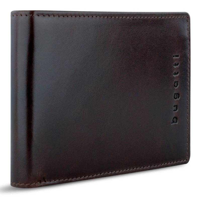 bugatti Geldbörse RFID Wallet With Flap 8CC, aus echtem Rindsleder mit RFID-Blocker Schutz von bugatti