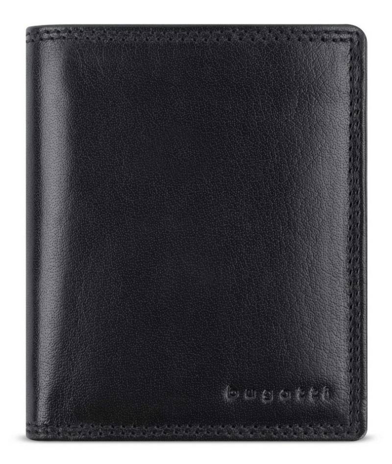 bugatti Geldbörse Upright Wallet With Flap 8CC, aus echtem Büffelleder mit RFID-Blocker Schutz von bugatti