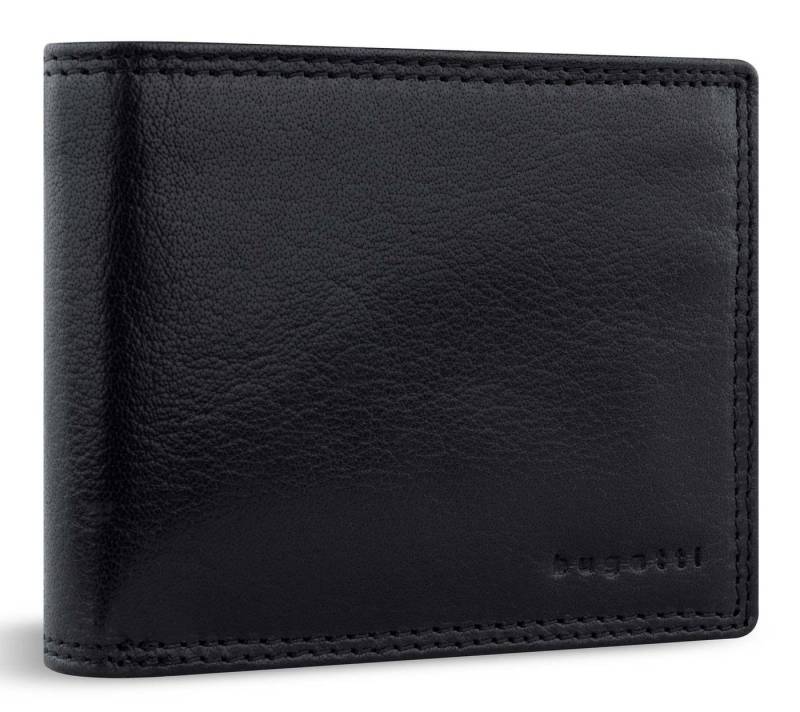 bugatti Geldbörse Wallet With Flap 8CC, aus echtem Büffelleder mit RFID-Blocker Schutz von bugatti