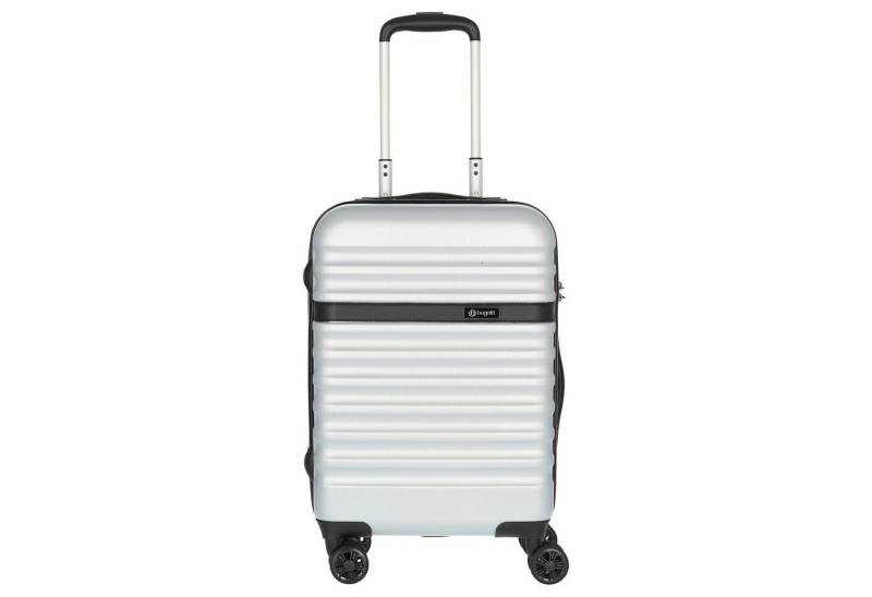 bugatti Handgepäck-Trolley Corium 4-Rollen-Kabinentrolley 55 cm (silver), 4 Rollen Rollen von bugatti