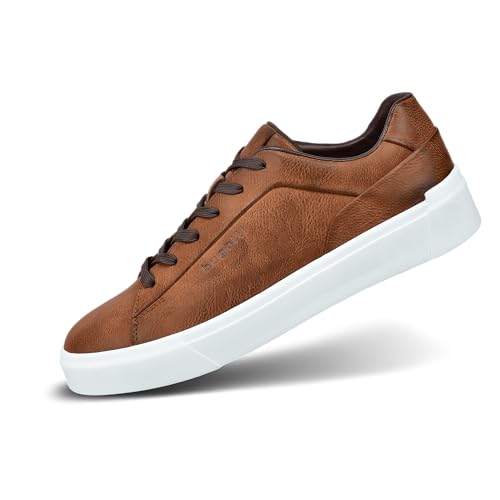 bugatti Herren, Zeitlose Sneaker für einen vielseitigen, sportlich-eleganten Look, Cognac, 46 EU von bugatti