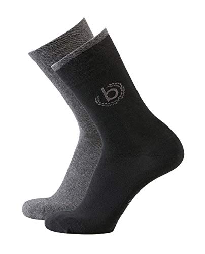 bugatti Herren 2er Pack logo + uni basic schwarz, Size:43-46 von bugatti