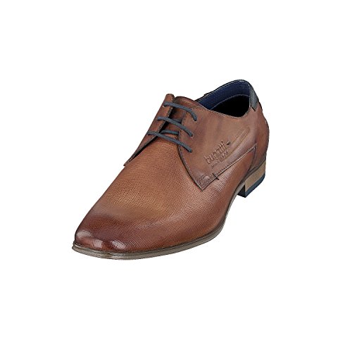 bugatti Business Halbschuh aus Leder, Derby mit Two-Tone-Finish, Braun, 47 EU von bugatti