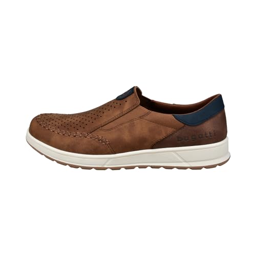 bugatti Casual Slip-On Sneaker, Slipper mit Gummizug und Logo, Cognac, 42 EU von bugatti