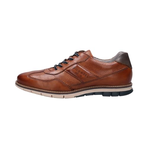 bugatti Herren Sneaker, Männer Schnürer, Wechselfußbett,schnürschuhe,Halbschuhe,Freizeitschuhe,Schnuerschuhe,Schnuerer,Cognac (6300),42 EU / 7.5 UK von bugatti
