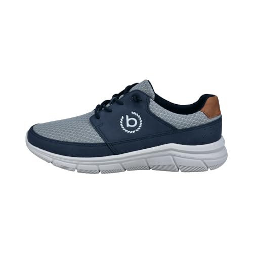 bugatti Sneaker aus Mesh, amtungsaktiver Turnschuh, elastische Schnürsenkel, Dark Blue Blue, 41 EU von bugatti