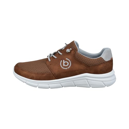 bugatti Sneaker aus Mesh, amtungsaktiver Turnschuh, elastische Schnürsenkel, Cognac, 40 EU von bugatti