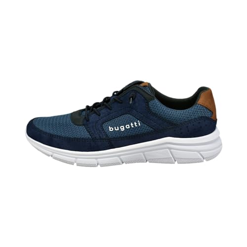 bugatti Herren Low-Top Sneaker, Männer Halbschuhe,Freizeitschuhe,Turnschuhe,Laufschuhe,schnürschuhe,schnürer,dunkelblau (4100),41 EU / 7 UK von bugatti