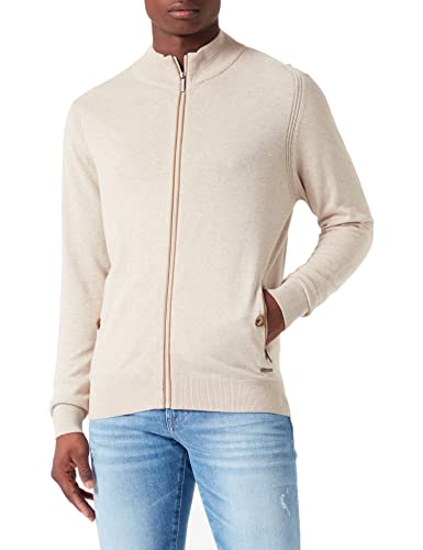 bugatti Herren 7600-35510 Strickjacke, Beige-40, S EU von bugatti