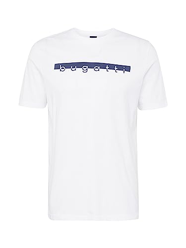 bugatti Herren 8350-35080 T-Shirt, weiß-10, Regular von bugatti