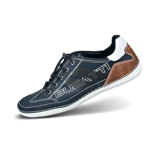 bugatti Herren Modischer Casual-Sneaker mit Logo-Details und Flexibler Sohle, Dunkelblau, 45 EU bugatti Herren Modischer Casual-Sneaker mit Logo-Details und Flexibler Sohle, Dunkelblau, 45 EU von bugatti