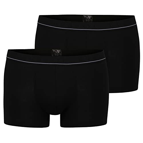 bugatti Herren Boxershorts Modal | 2er Pack (XXL, 2 x schwarz) von bugatti